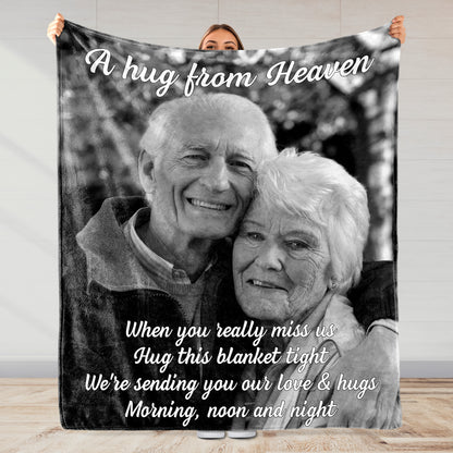 A Hug From Heaven, Elderly Couple Memorial Blanket