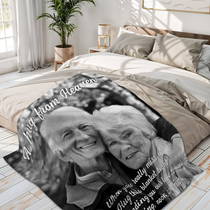 A Hug From Heaven, Elderly Couple Memorial Blanket