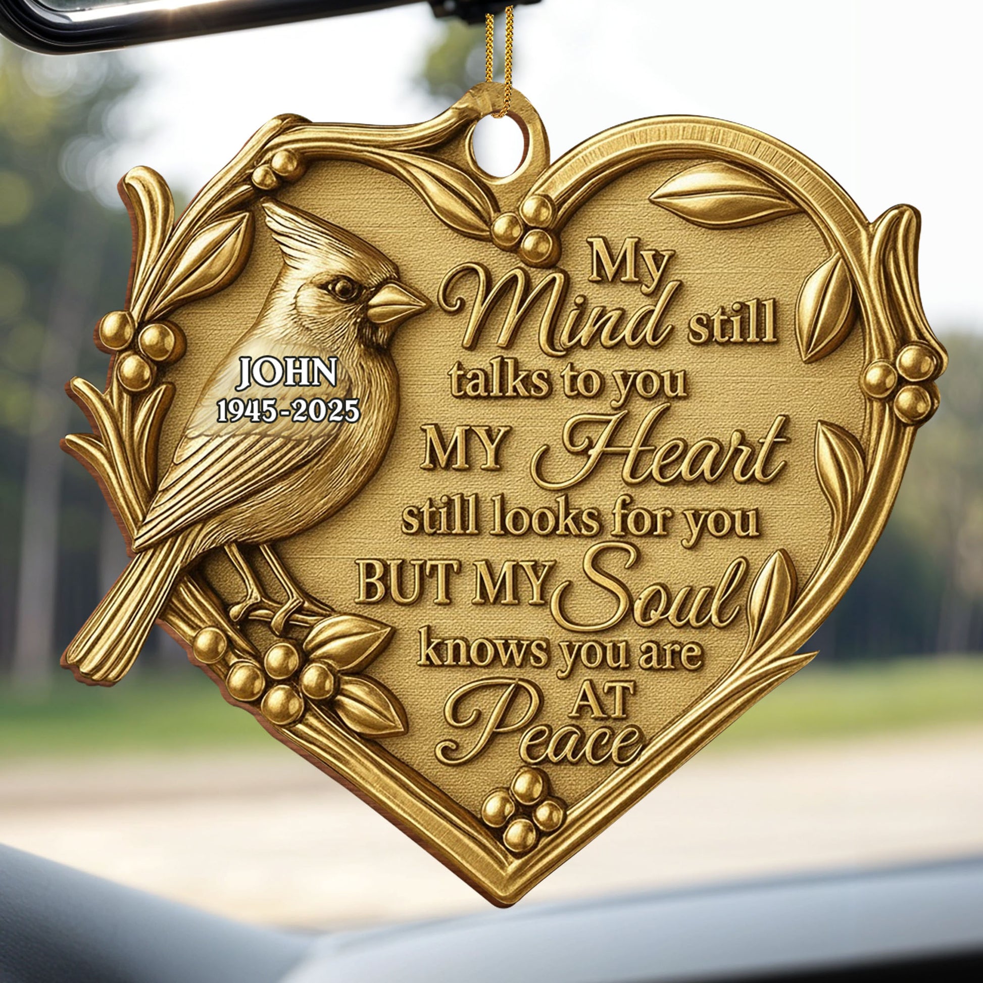 My Mind Still Talks To You, Ornament With Bird And Heart