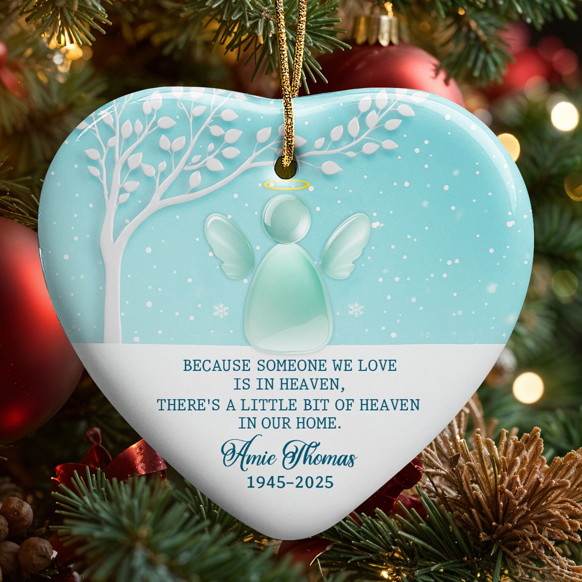 Because Someone We Love Is In Heaven, Angel And Snowflakes