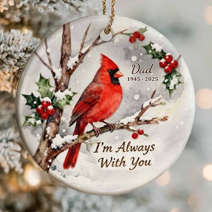 I'm Always With You Cardinal Snow Scene