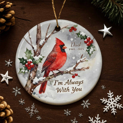 I'm Always With You Cardinal Snow Scene