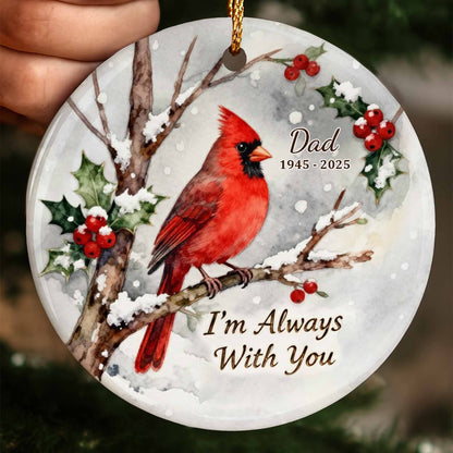 I'm Always With You Cardinal Snow Scene