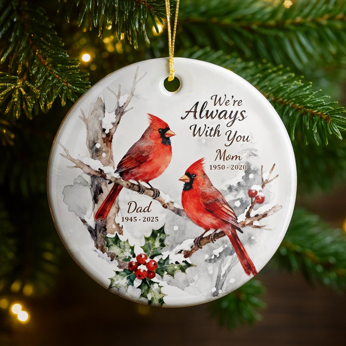 I'm Always With You Cardinal Snow Scene