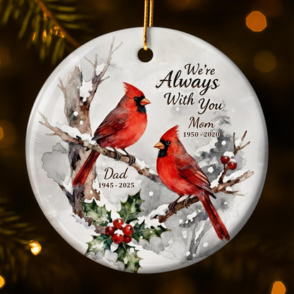 I'm Always With You Cardinal Snow Scene