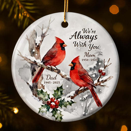 I'm Always With You Cardinal Snow Scene