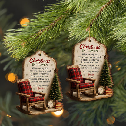 Christmas In Heaven, Save Them A Seat Rocking Chair Decor