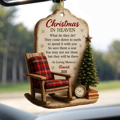 Christmas In Heaven, Save Them A Seat Rocking Chair Decor