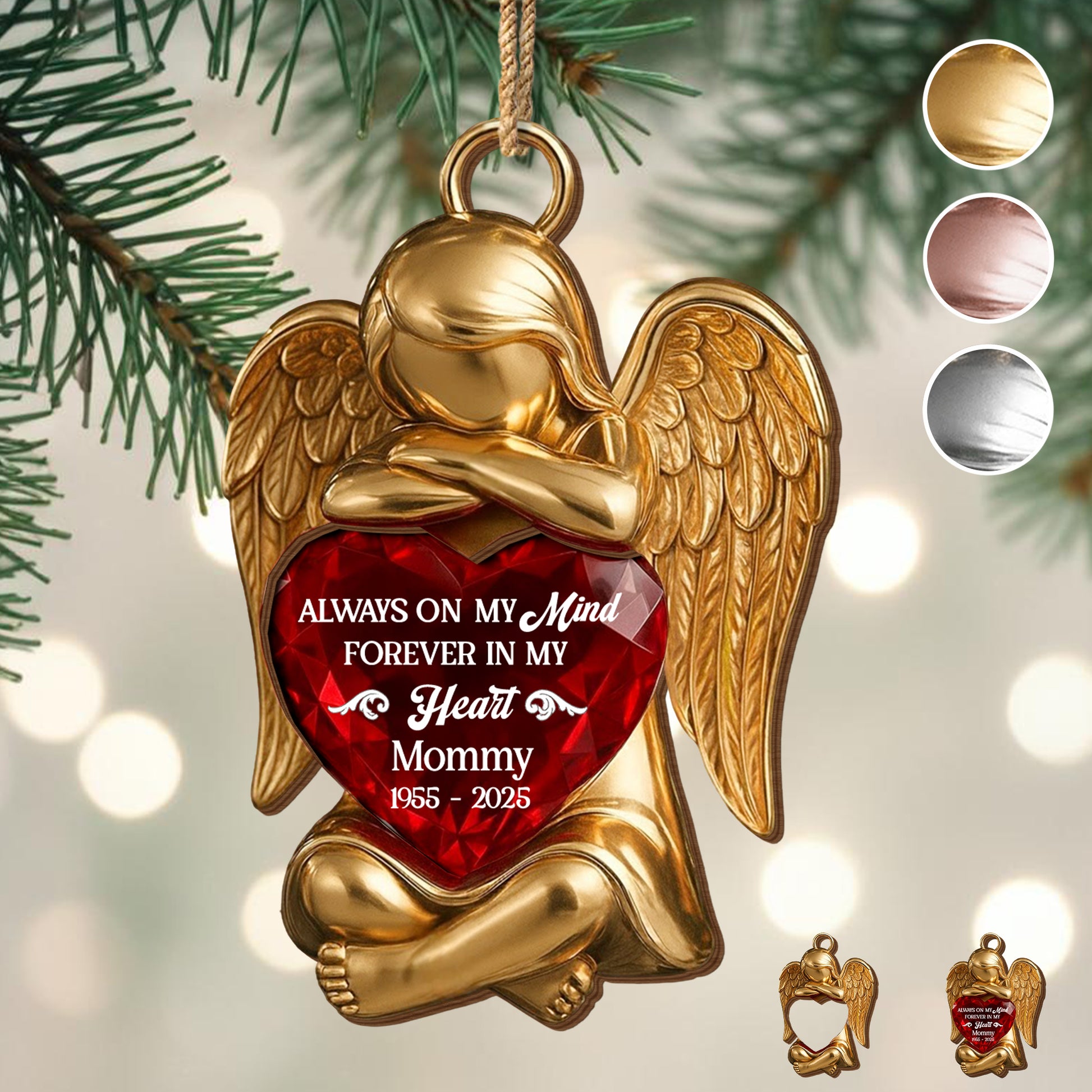 Always On My Mind Forever In My Heart Angel Heart Ornament