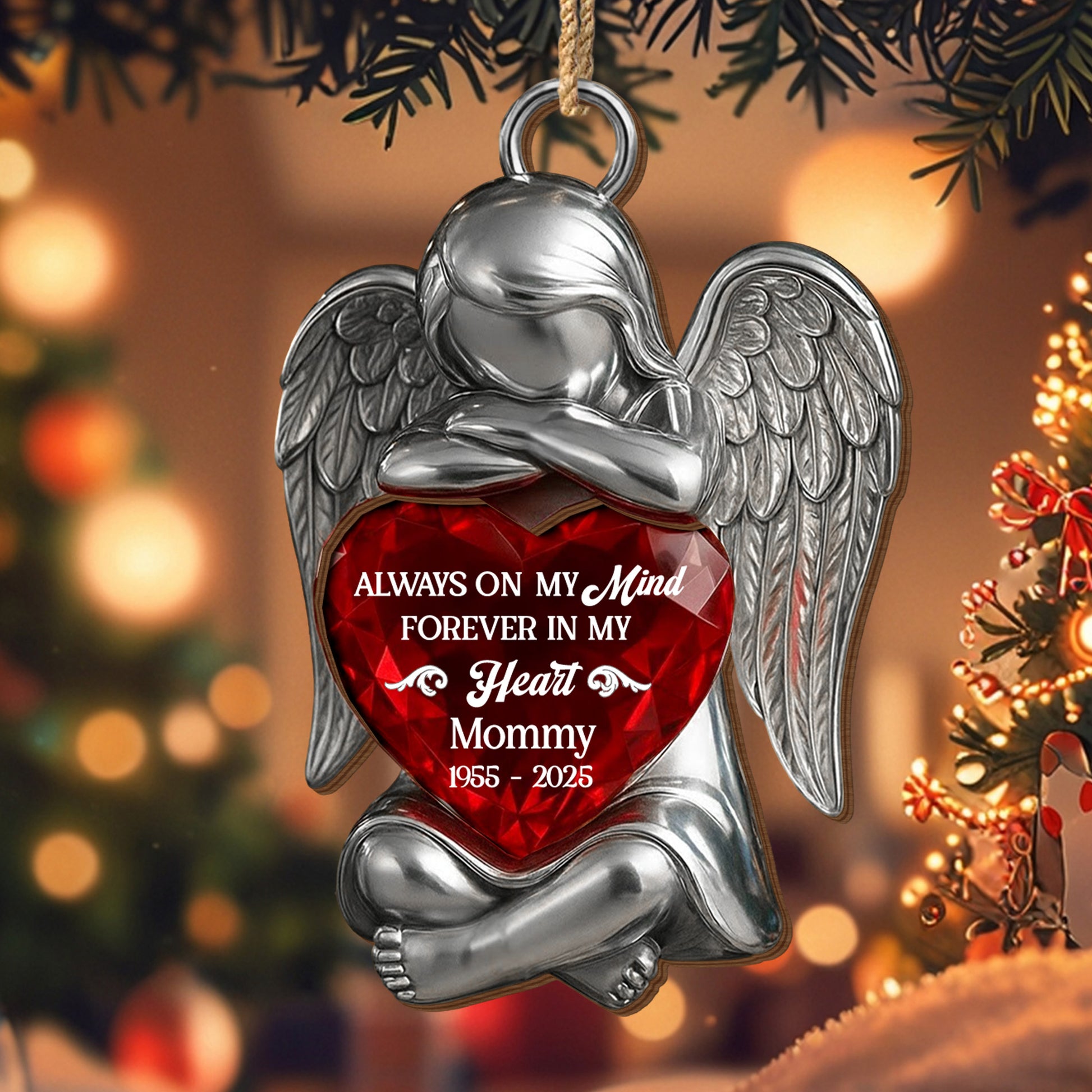 Always On My Mind Forever In My Heart Angel Heart Ornament