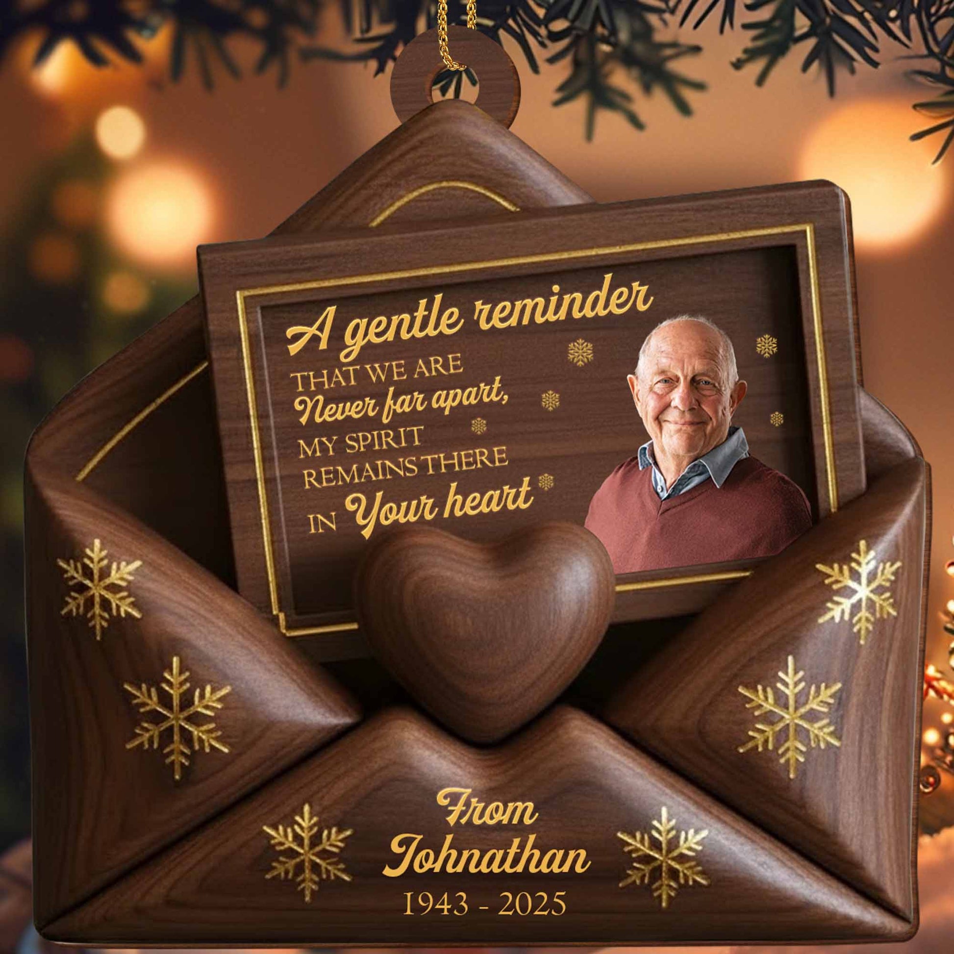 A Gentle Reminder, Heart And Snowflakes Design