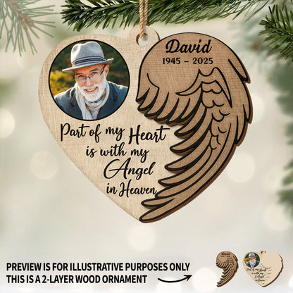 Part Of My Heart Is With My Angel In Heaven, Angel Wings