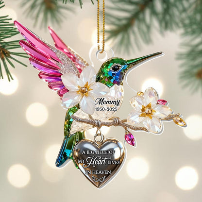 A Big Piece Of My Heart Lives In Heaven, Hummingbird And Flowers