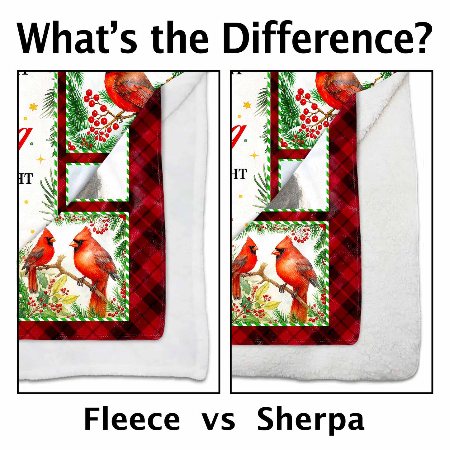 A Hug From Heaven, Blanket With Cardinal Birds And Holly Berries