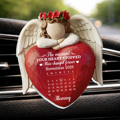 The Moment Your Heart Stopped Mine Changed Forever Angel Wings Heart Calendar
