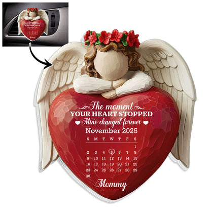 The Moment Your Heart Stopped Mine Changed Forever Angel Wings Heart Calendar