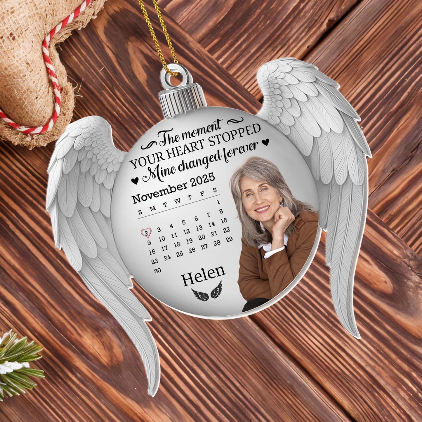 The Moment Your Heart Stopped, Wings and Heart Ornament