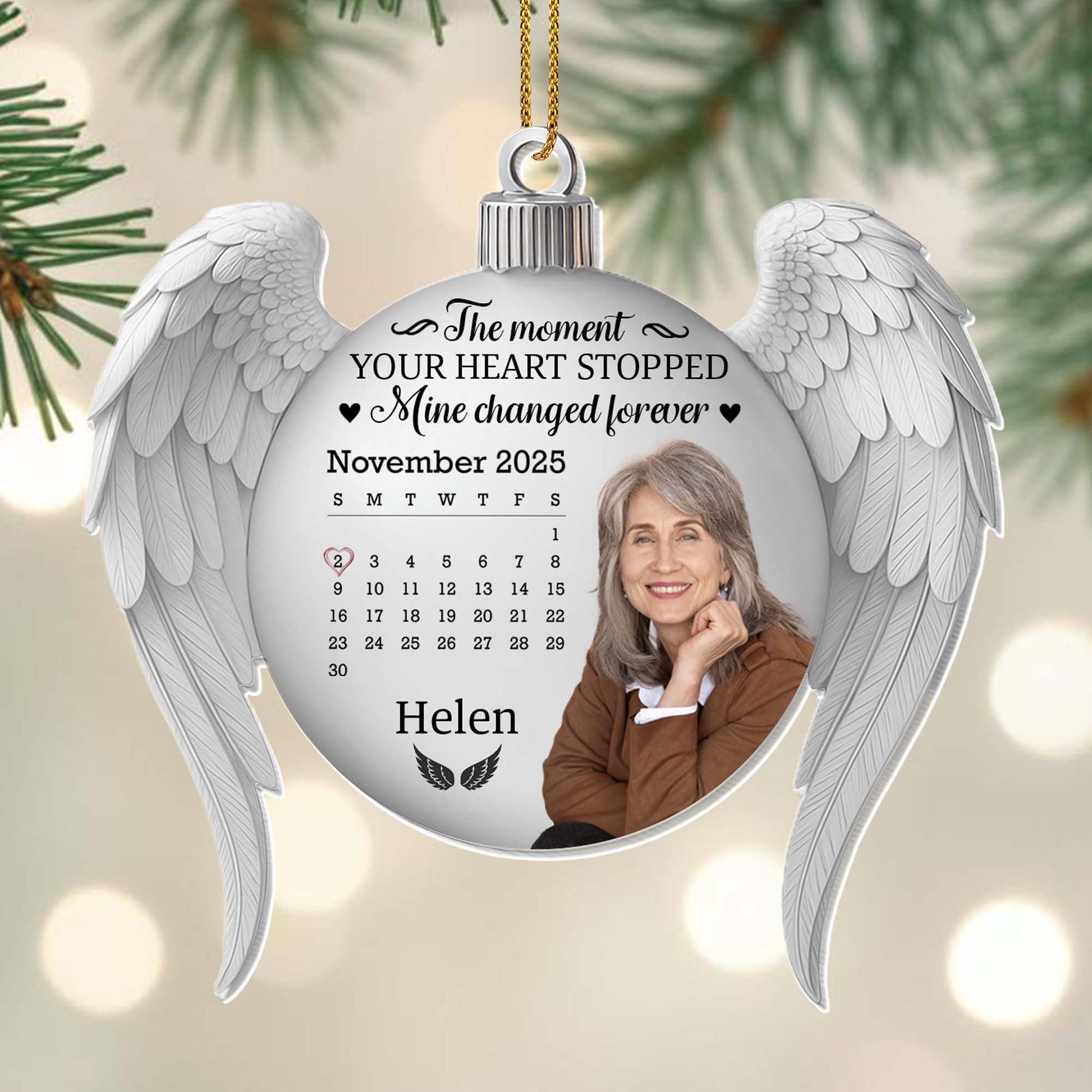 The Moment Your Heart Stopped, Wings and Heart Ornament