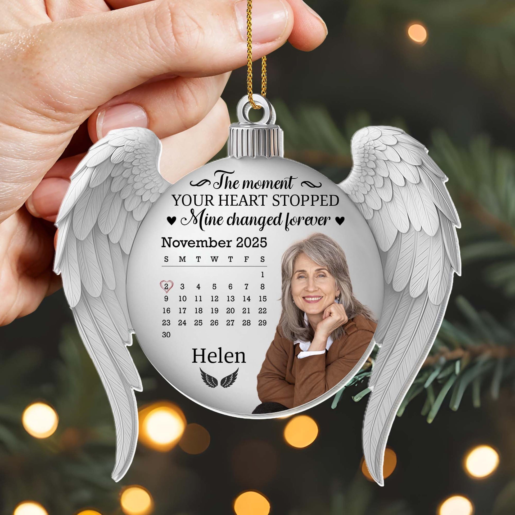 The Moment Your Heart Stopped, Wings and Heart Ornament