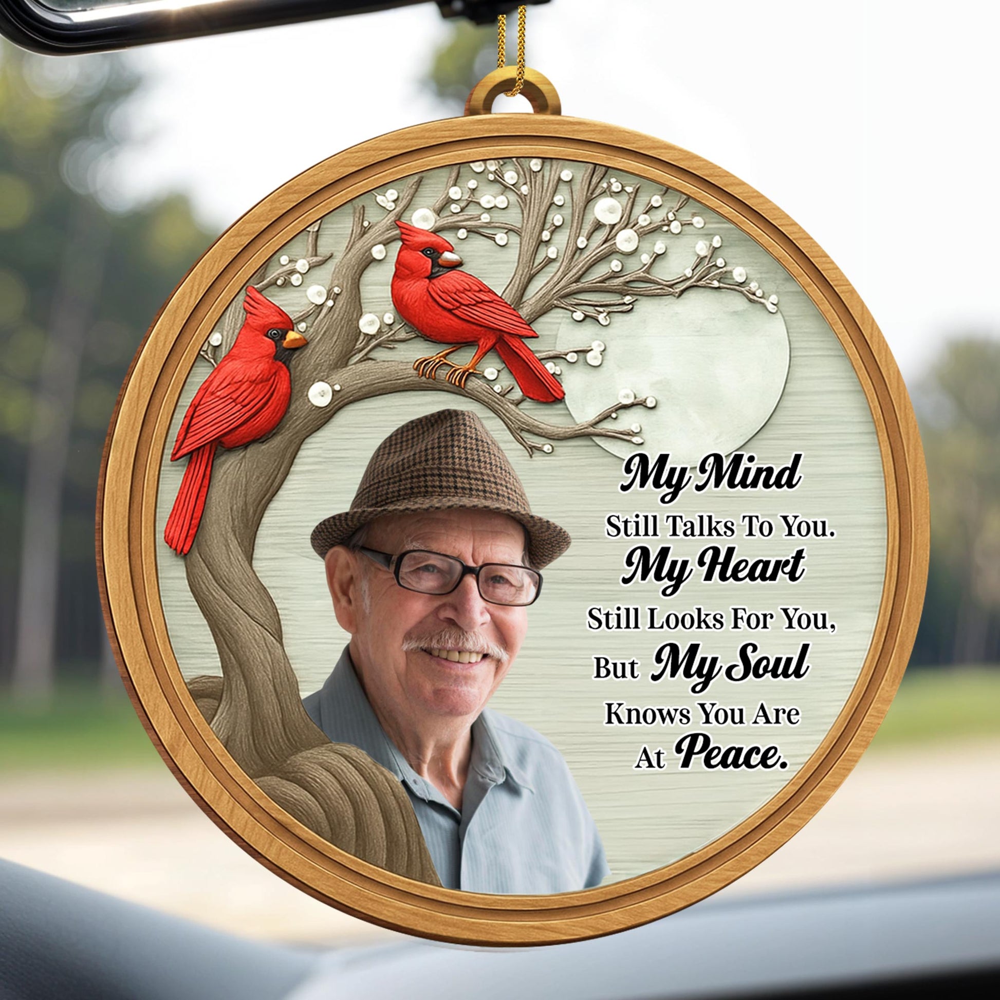 My Mind Still Talks To You, Cardinal Tree Branch Ornament