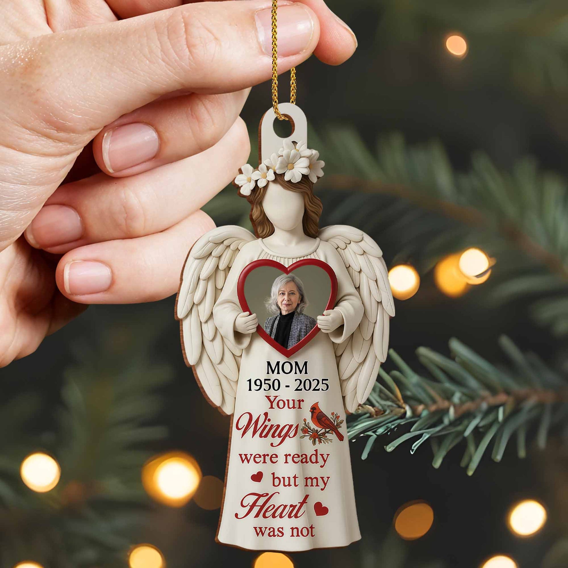 Your Wings Were Ready But My Heart Was Not Angel Ornament