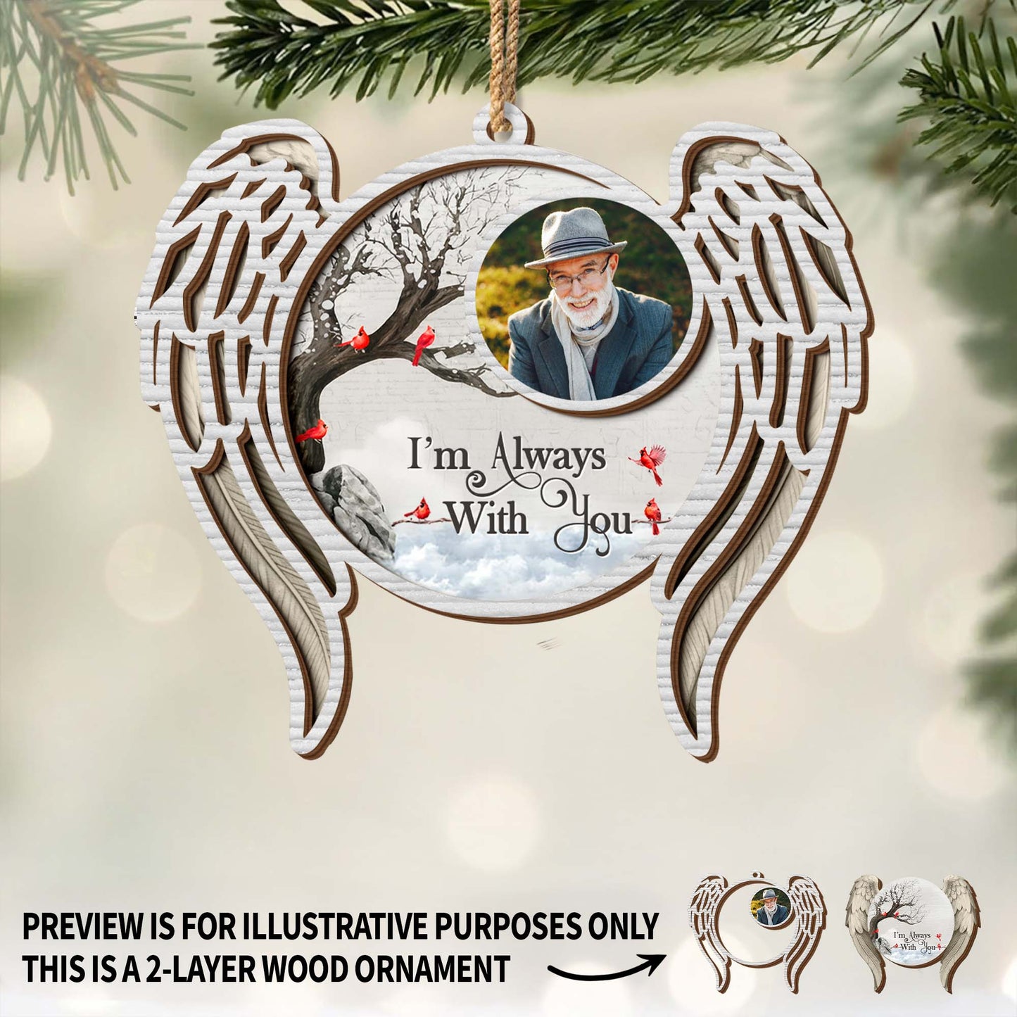 I'm Always With You, Wings and Tree Design