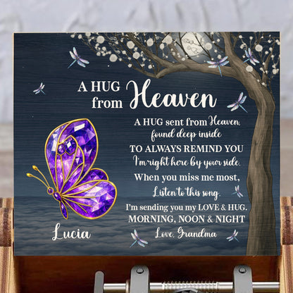 A Hug From Heaven With Butterfly And Tree Design