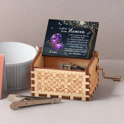 A Hug From Heaven With Butterfly And Tree Design