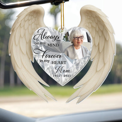 Always On My Mind, Forever In My Heart, Photo Heart With Wings