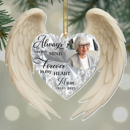 Always On My Mind, Forever In My Heart, Photo Heart With Wings