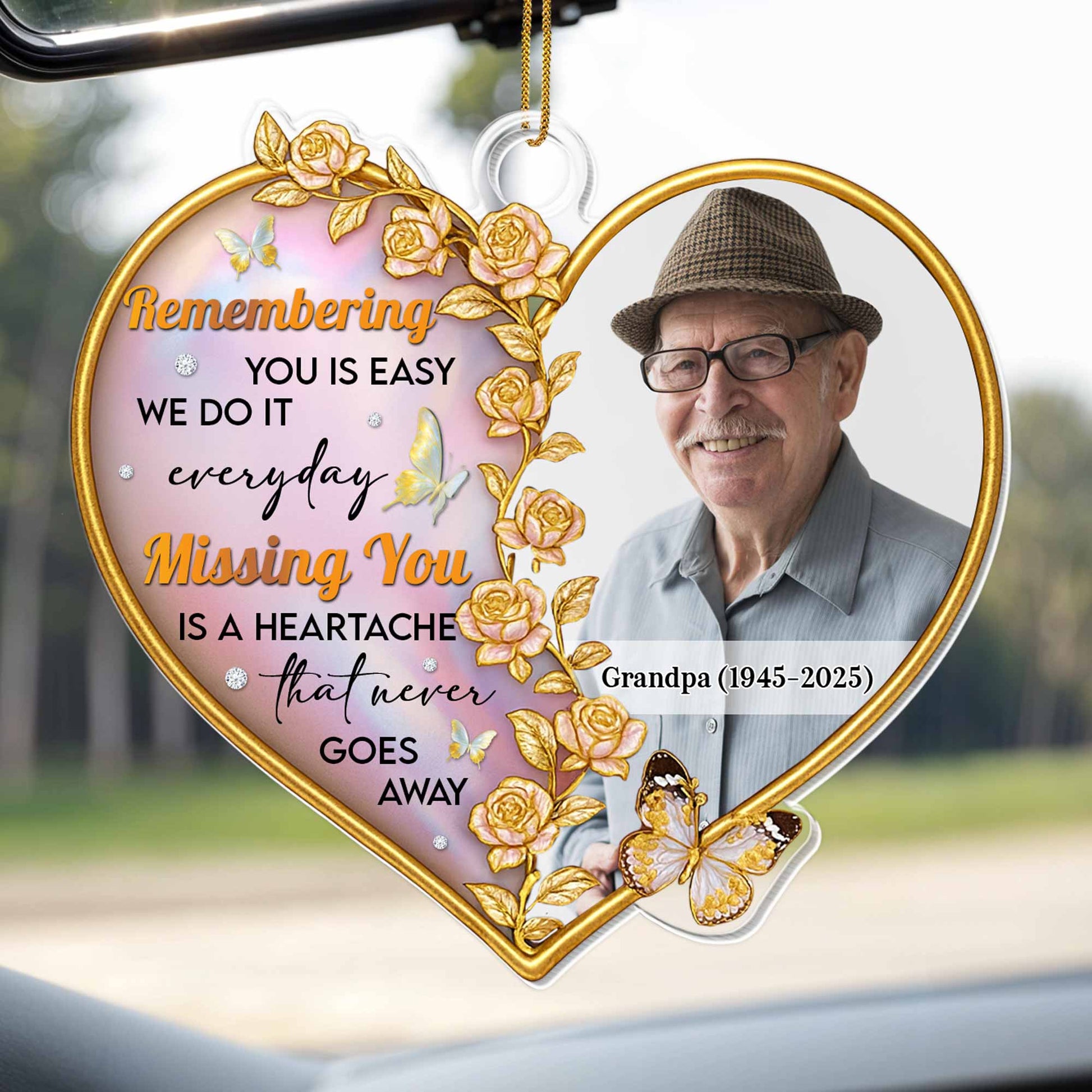 Remembering You Is Easy With Roses And Butterfly Design