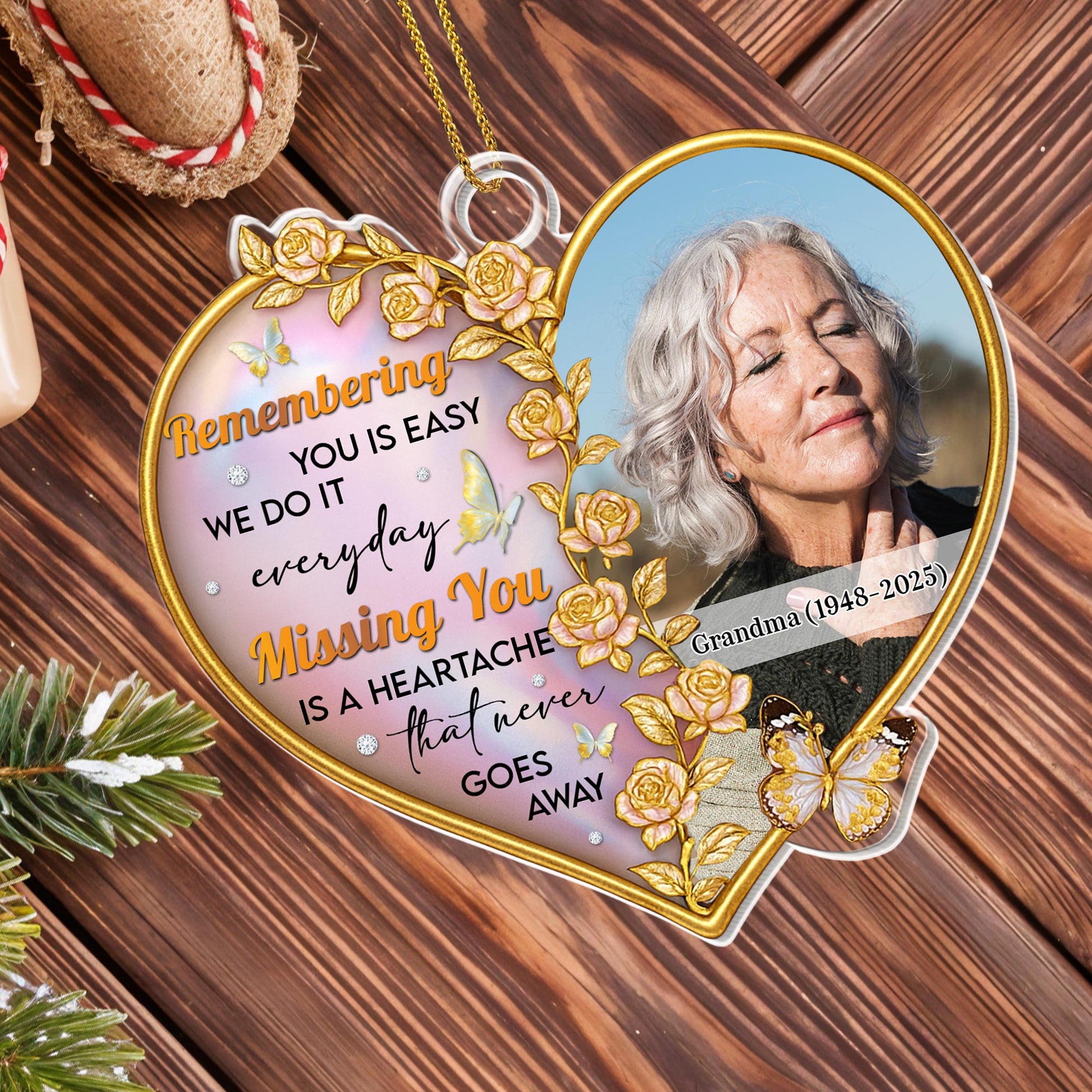 Remembering You Is Easy With Roses And Butterfly Design