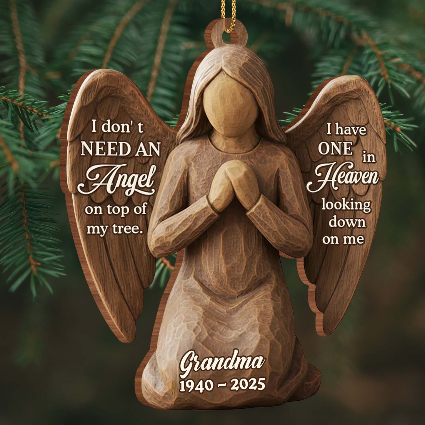 I Don't Need an Angel on Top of My Tree, Angel With Wings