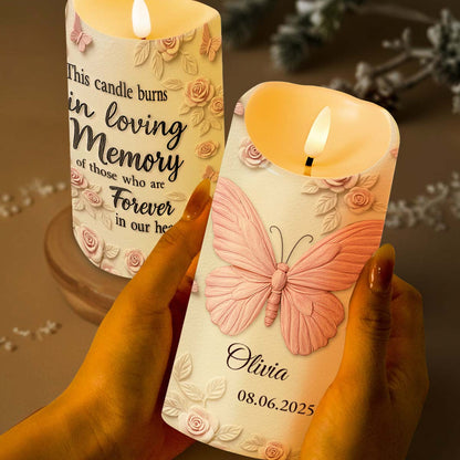 In Loving Memory Forever In Our Hearts Butterfly And Roses