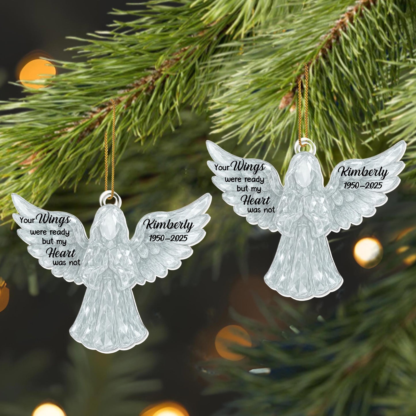 Your Wings Were Ready But My Heart Was Not Angel Ornament