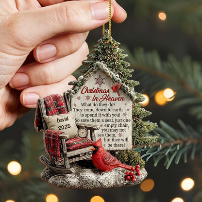 Christmas In Heaven, Chair And Cardinal Decoration