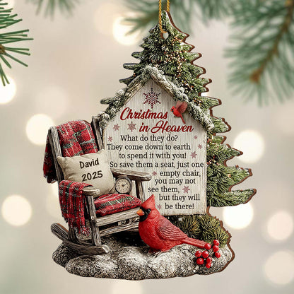 Christmas In Heaven, Chair And Cardinal Decoration