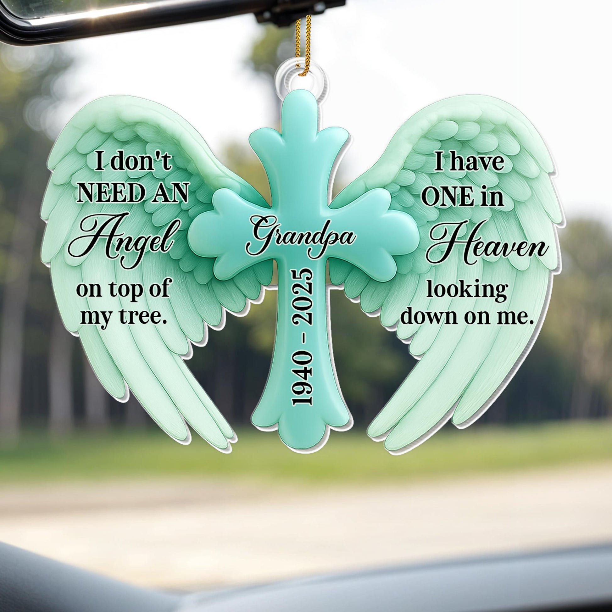 I Don't Need An Angel On Top Of My Tree, Angel Wings And Cross