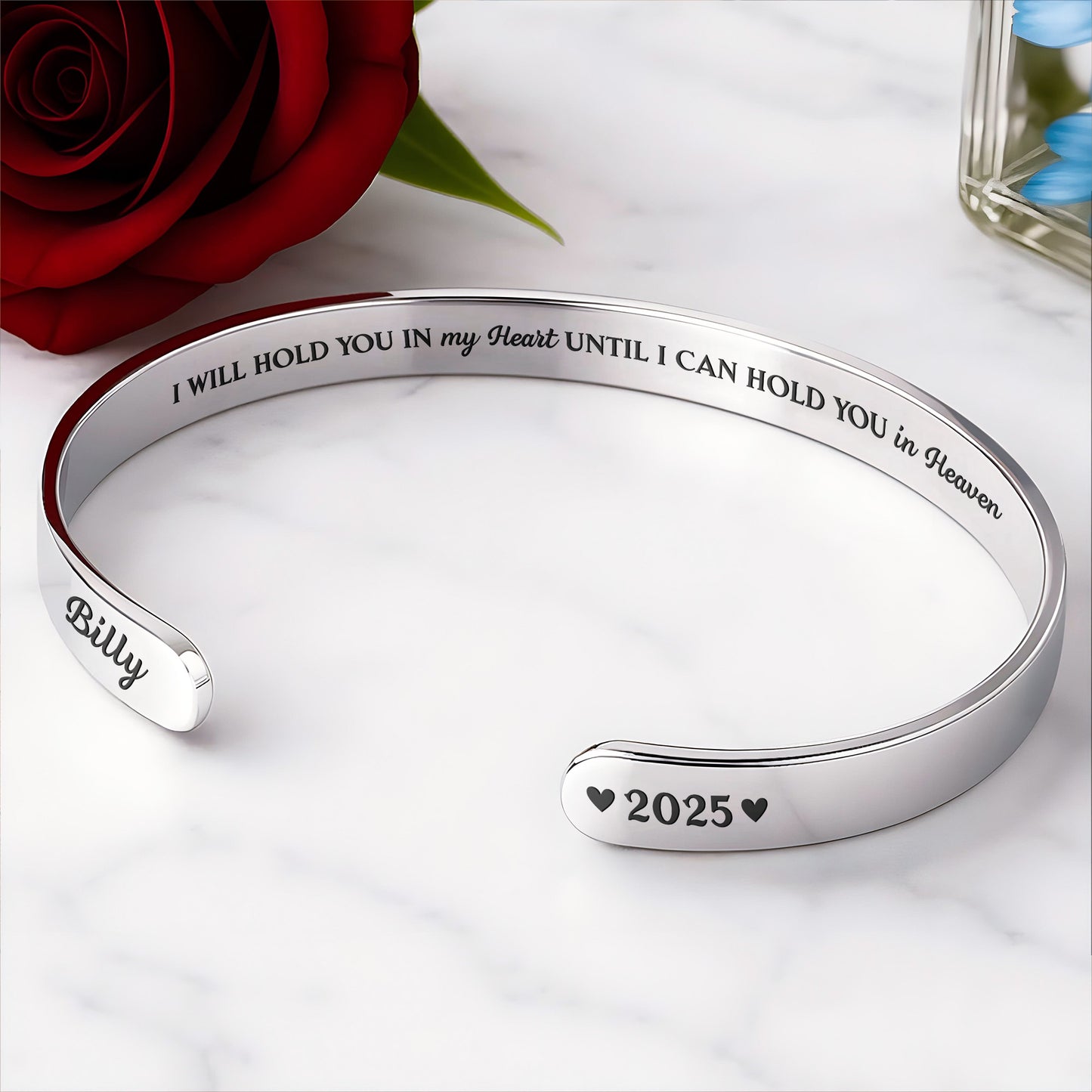 I Will Hold You in My Heart, Heart and Heaven Message Bracelet
