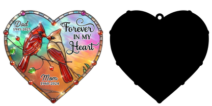 Forever In My Heart Cardinal Heart Ornament