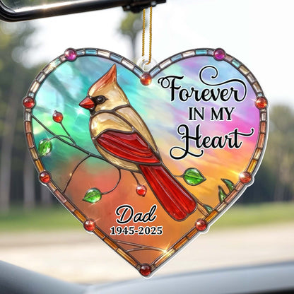 Forever In My Heart Cardinal Heart Ornament