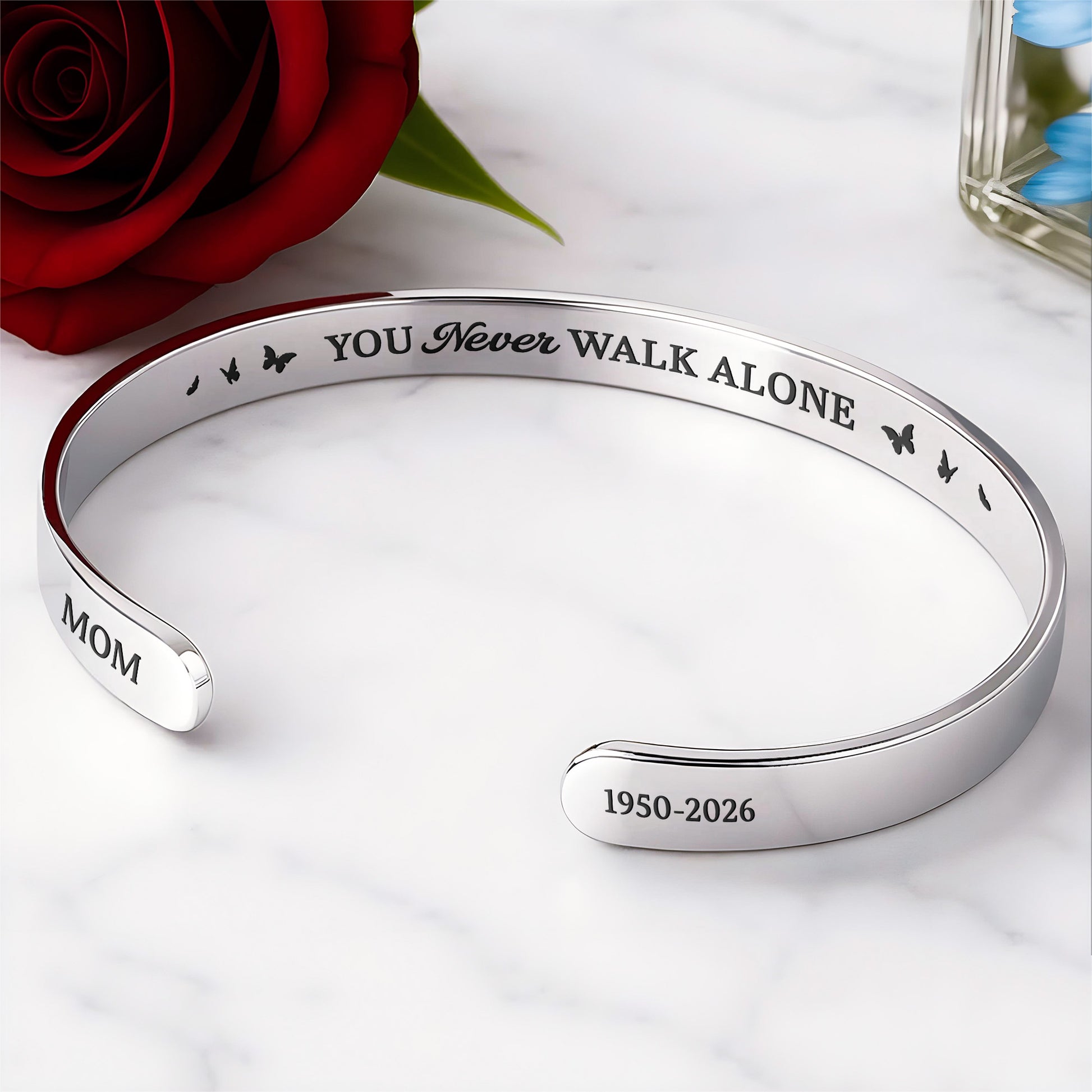 You Never Walk Alone Footprints Bracelet