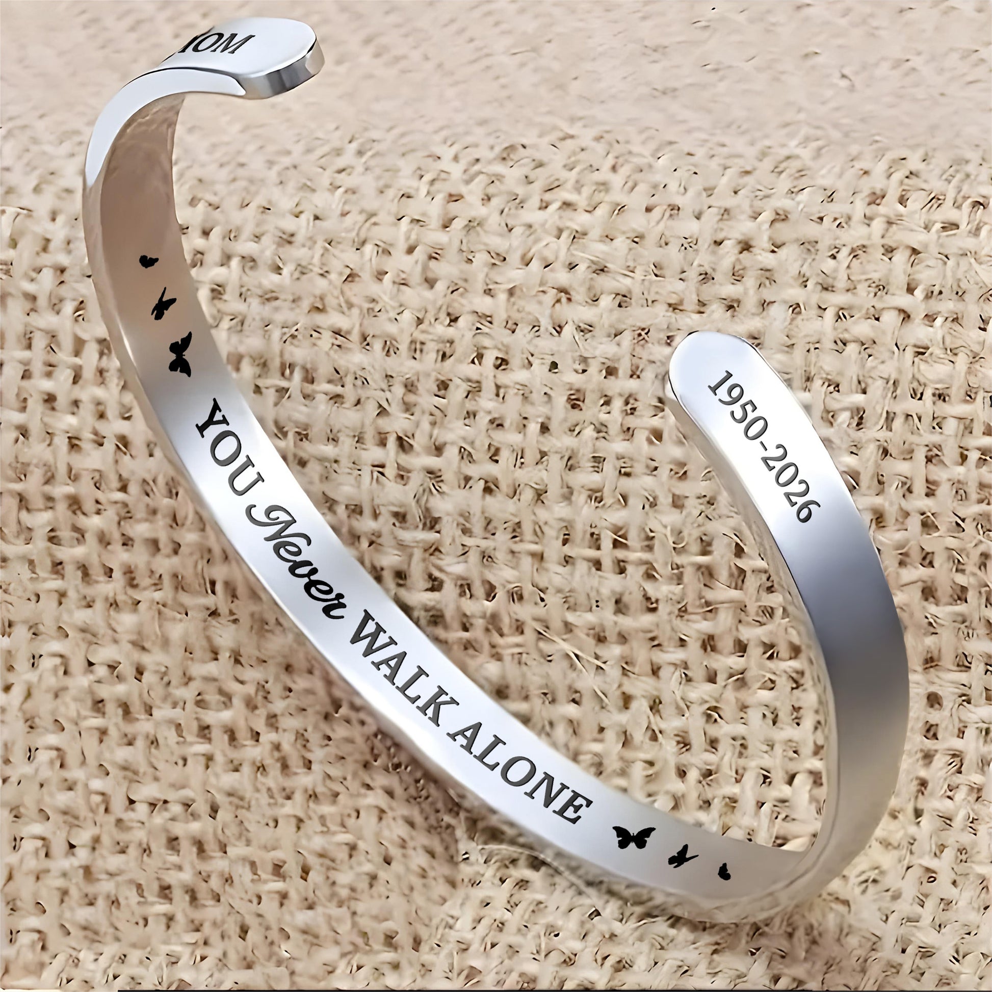 You Never Walk Alone Footprints Bracelet
