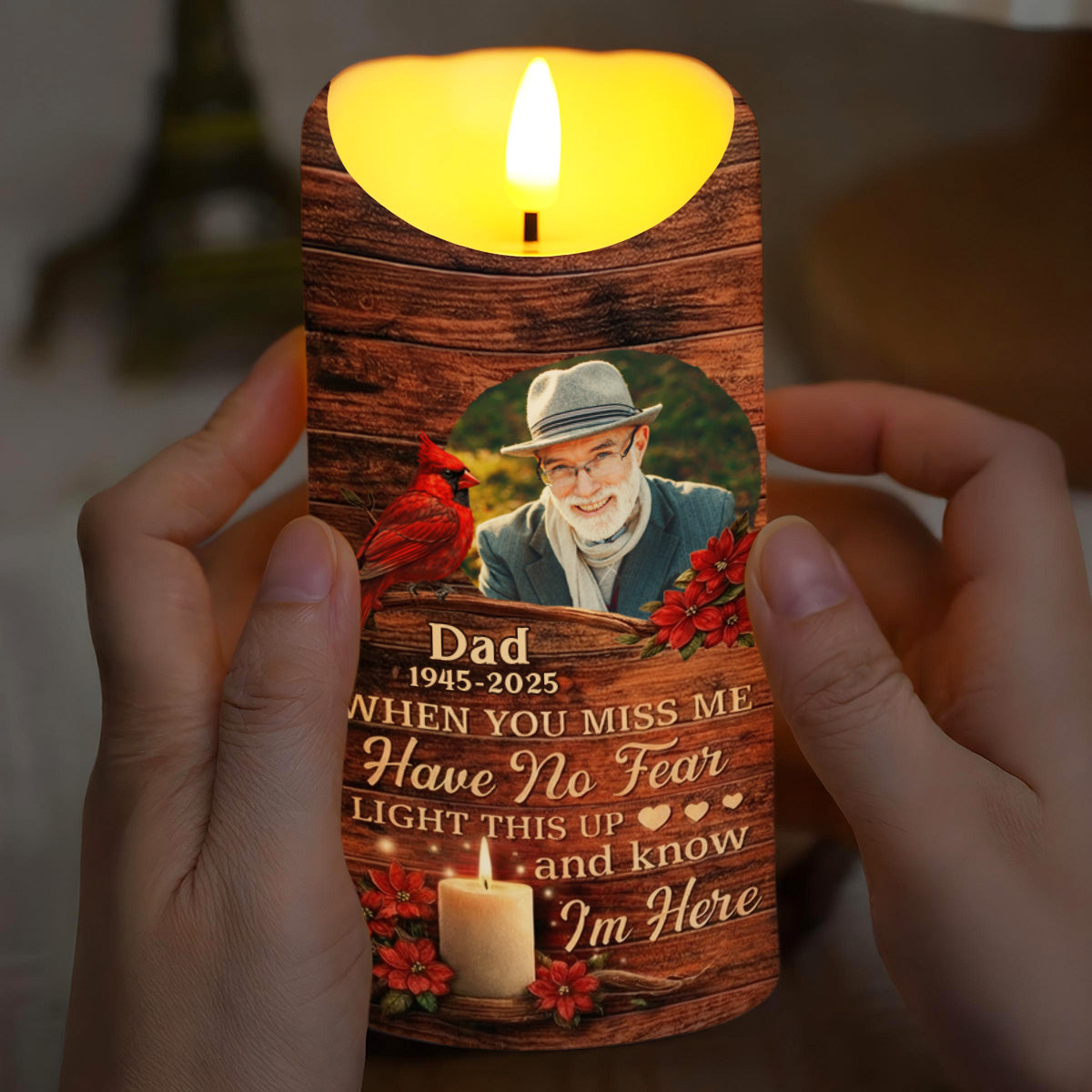 When You Miss Me Light This Up Memorial LED Candle