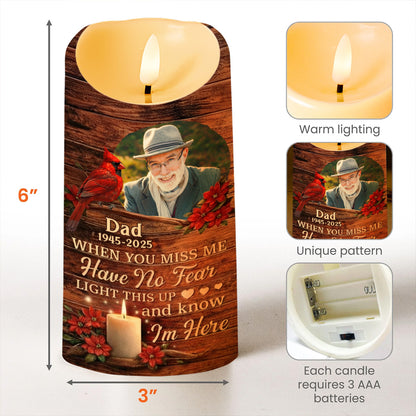 When You Miss Me Light This Up Memorial LED Candle