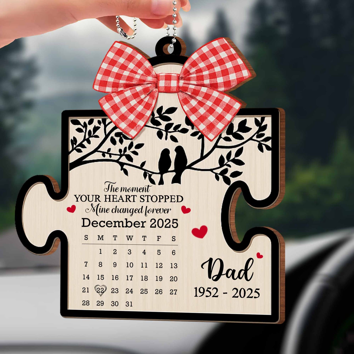 The Moment Your Heart Stopped, Life Changed Forever Puzzle Ornament