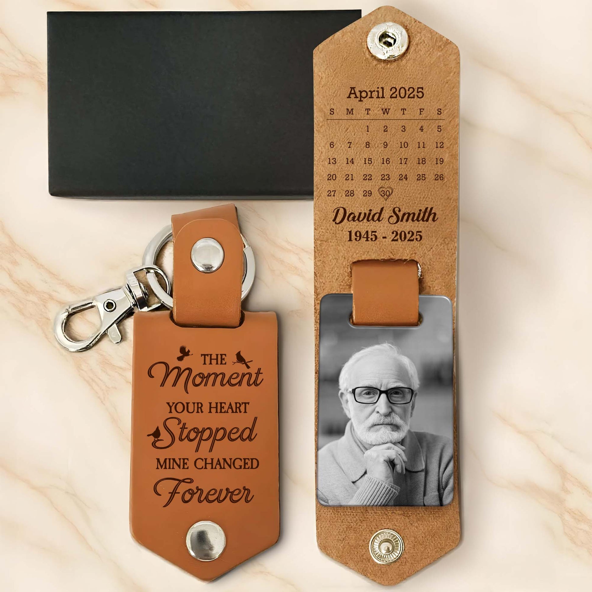 The Moment Your Heart Stopped Mine Changed Forever, Memorial Keychain