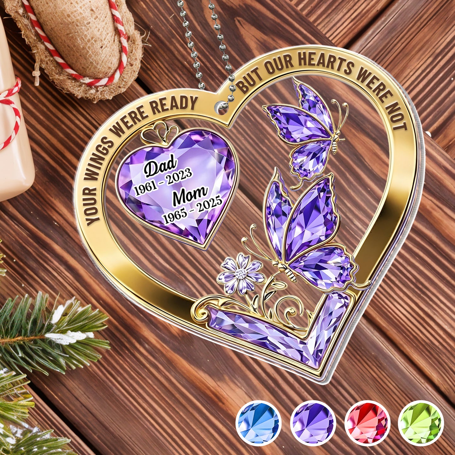 Our Wings Were Ready, Butterflies and Heart Gemstone