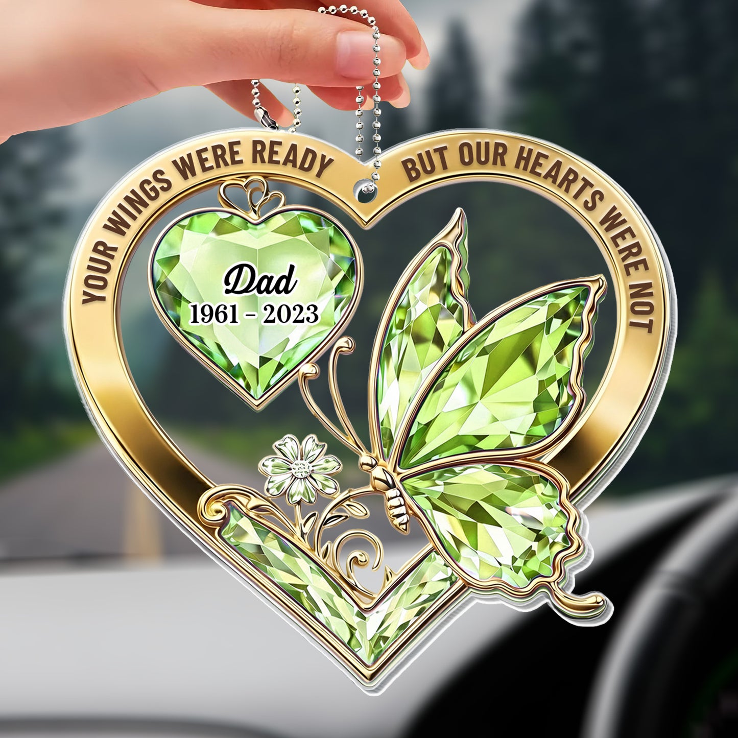 Our Wings Were Ready, Butterflies and Heart Gemstone