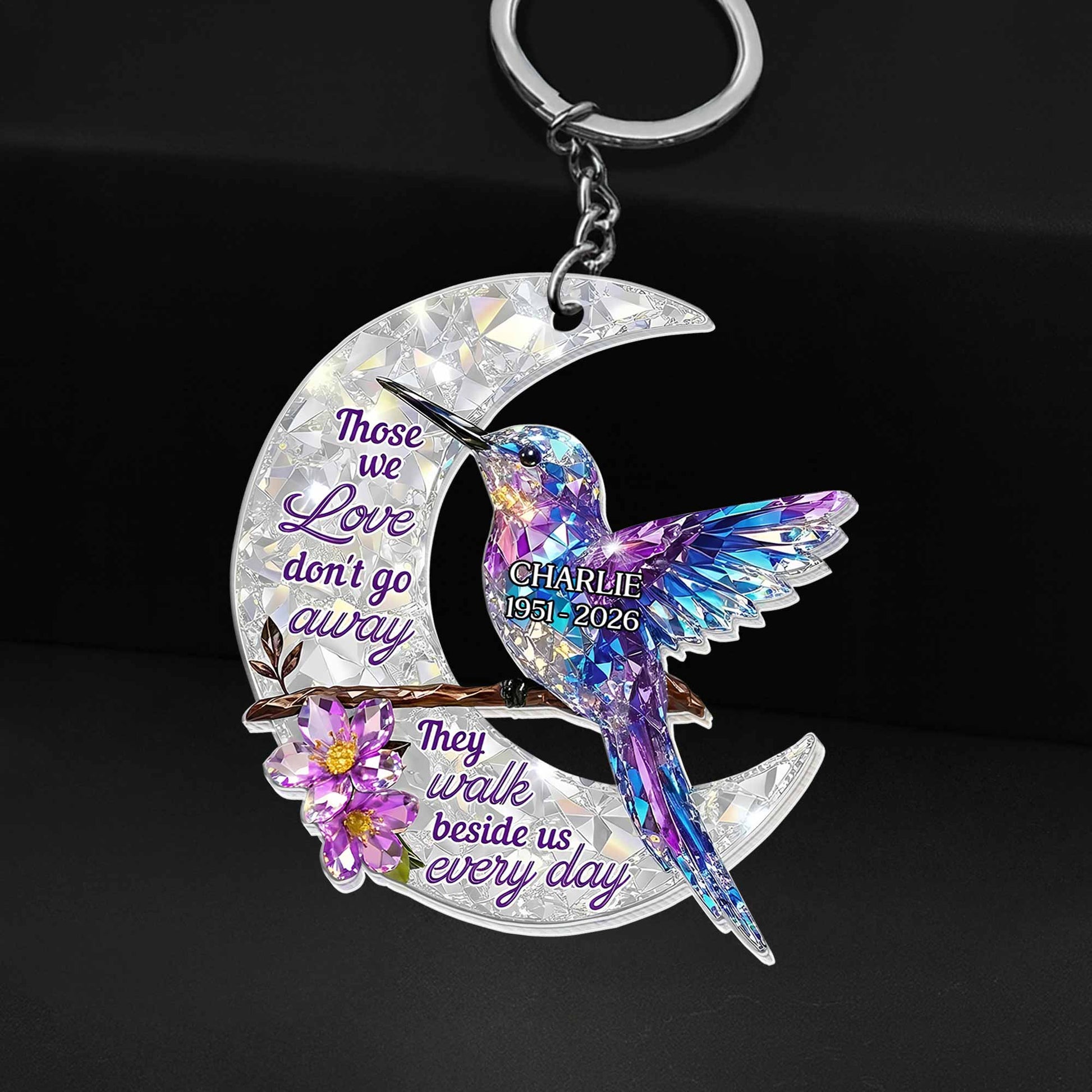 Those We Love Don't Go Away, Hummingbird and Moon Design